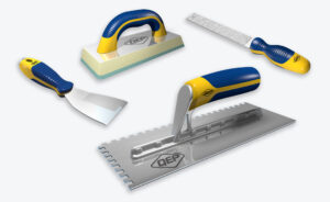 QEP Grout Trowel, Diamond Grit File, Grout Float & Scraper Tools