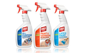 Max Strip Paint & Varnish Remover spray bottle, Max Strip All-Purpose Remover spray bottle & Max Strip Latex Paint Remover spray bottle