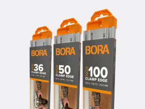 Bora WTX Clamp Edge 36 in., 50 in. & 100 in. packaging